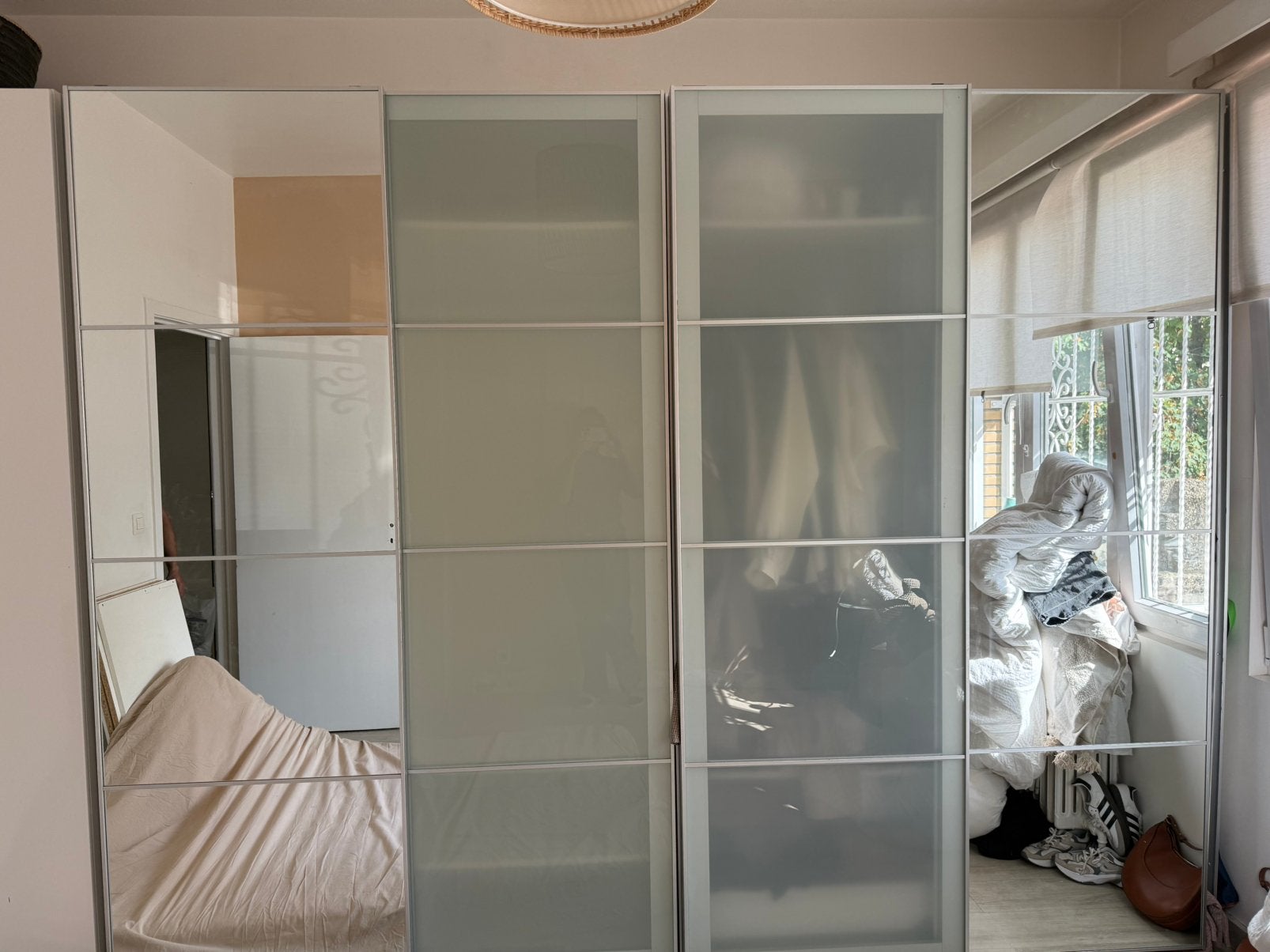 4 portes coulissantes pax ikea 75x236, Enlèvement, Utilisé, Verre
