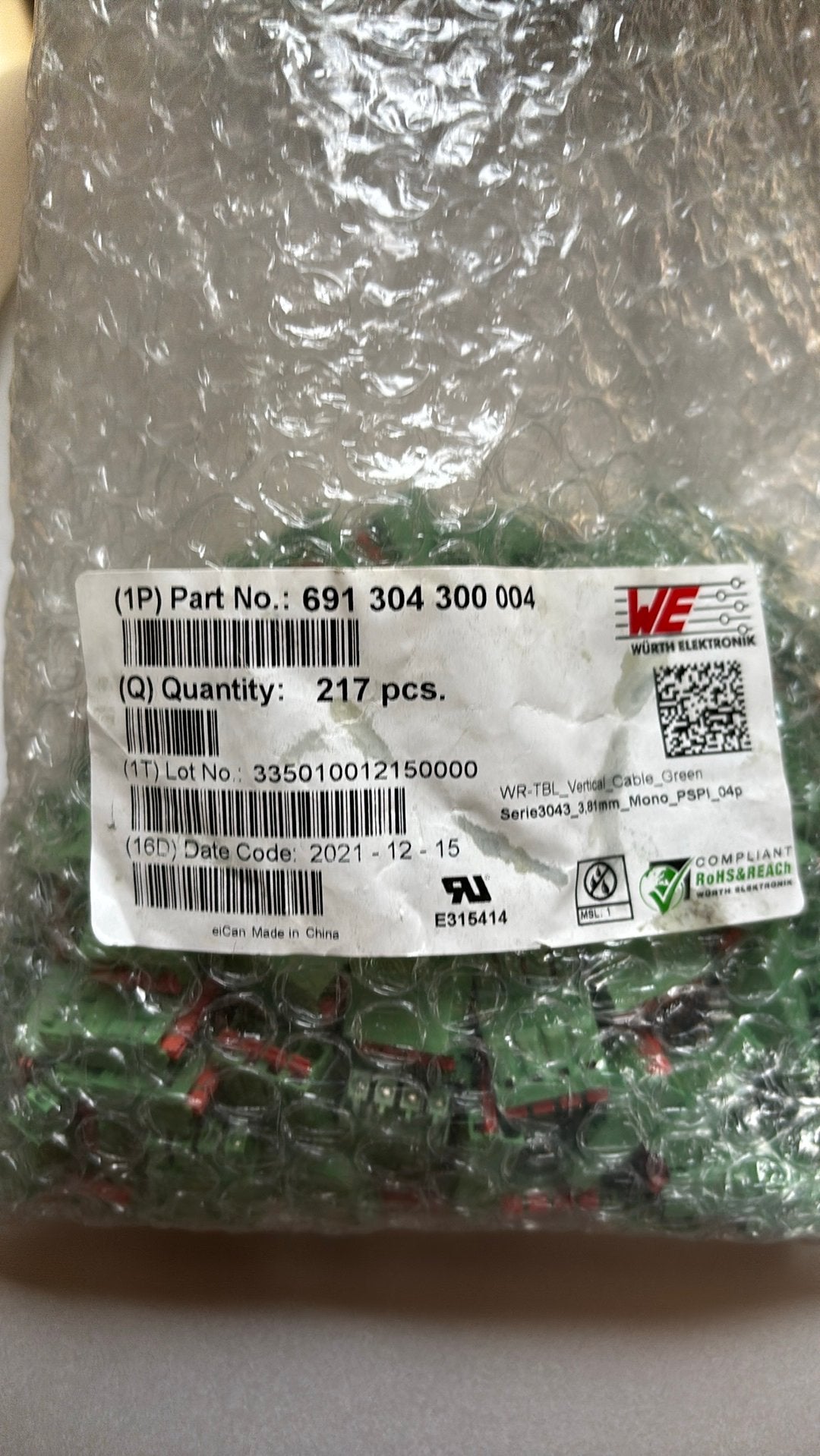 Würth Elektronik Klemmenblokken 4-pins (691304300004), Ophalen, Nieuw