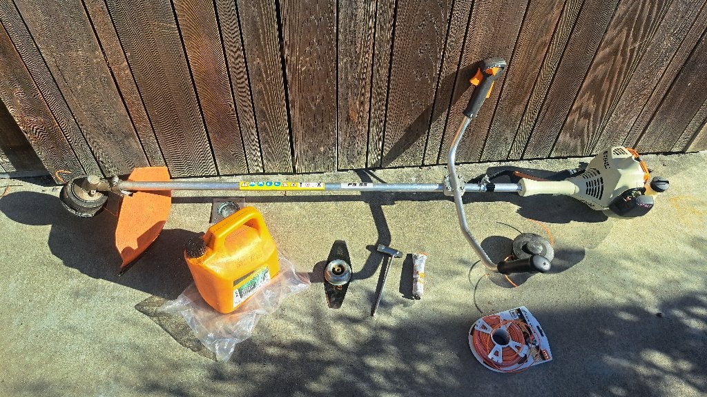 Stihl FS55 Grasmaaier, Bosmaaier, Jardin & Terrasse, Tondeuses à gazon, Tondeuse rotative, Tondeuses à gazon à essence, 30 à 39 cm