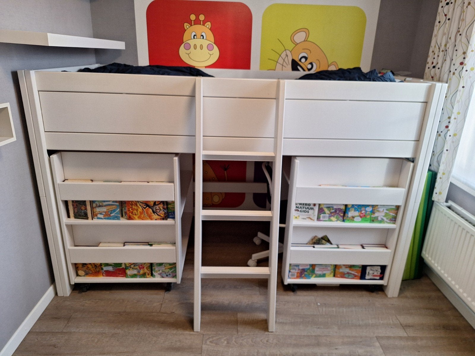 Lit demi-haut Lifetime avec bureau et placard, Enlèvement, Utilisé, Lit mi-hauteur mezzanine