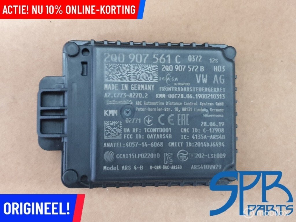 2Q0907561C 2Q0907572B POLO 2G T-ROC ACC-sensor RADAR 5NA 5NN, Neuf, Enlèvement ou Envoi, Volkswagen