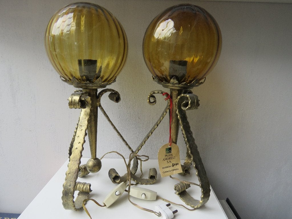 Koppel Peris Andreu lampen, jaren 60-70, Ophalen