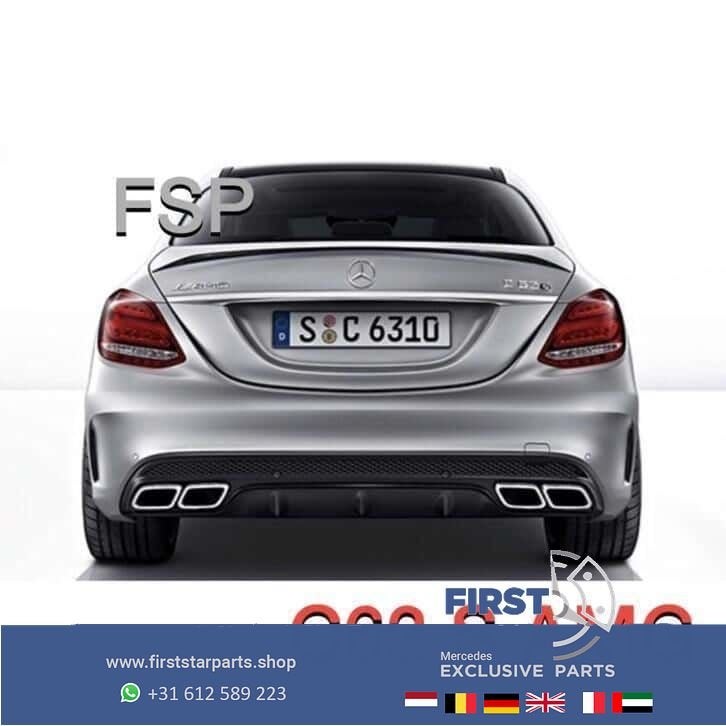 C63 S AMG W205 Uitlaat einddempers + sierstukken MB C Klasse, Utilisé, -, -, Enlèvement ou Envoi