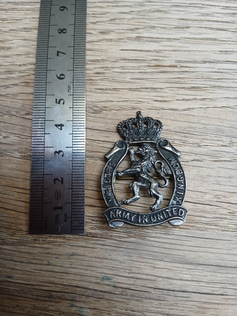 Insigne volontaire belge en Angleterre ww2, Collections, Envoi, Armée de terre, Emblème ou Badge