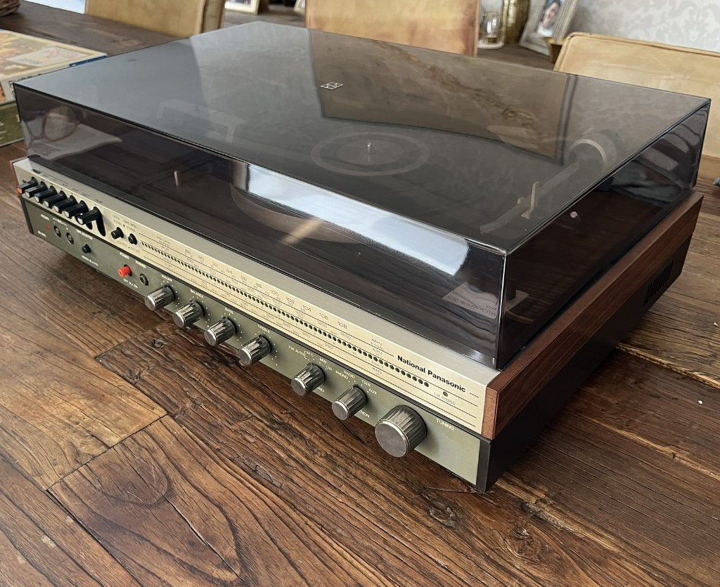 Tourne-disque vintage + radio + cassette/ National Panasonic, Enlèvement, Utilisé, Tourne-disque, Autres marques