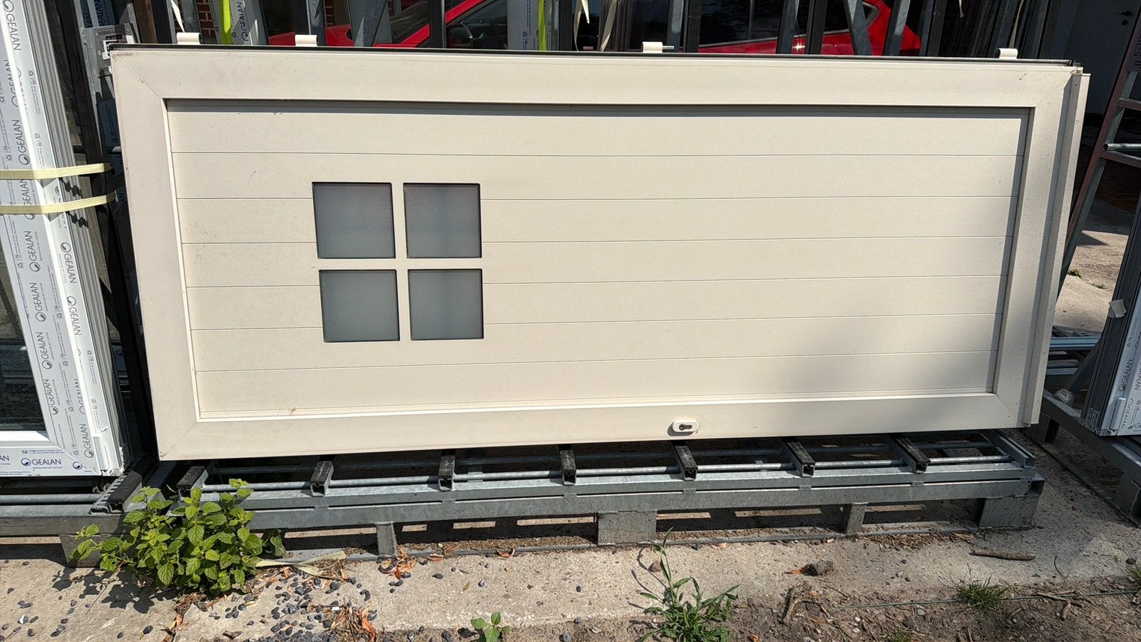 Voordeur pvc met kader, Kunststof, 215 cm of meer, Ophalen, 100 tot 120 cm