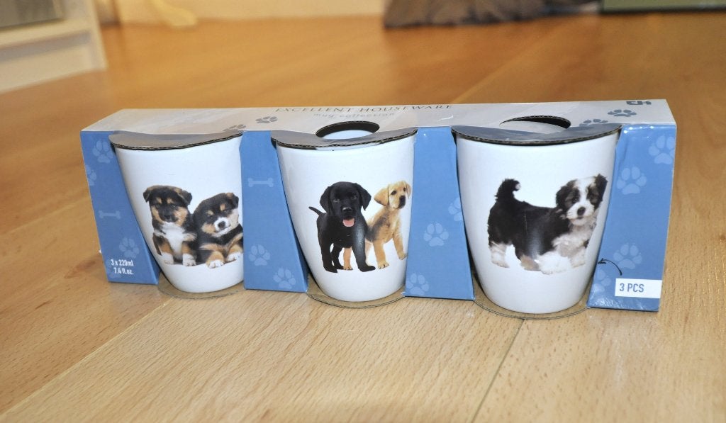Tasses mugs lot 3 pièces Neuves emballées, Neuf, Céramique, Enlèvement, Autres styles