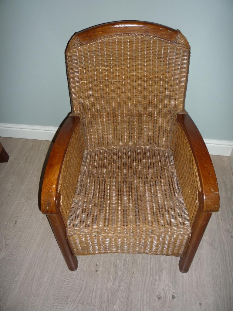 Rieten stoel, Huis en Inrichting, Stoelen, Ophalen, Gebruikt, Twee, Bruin