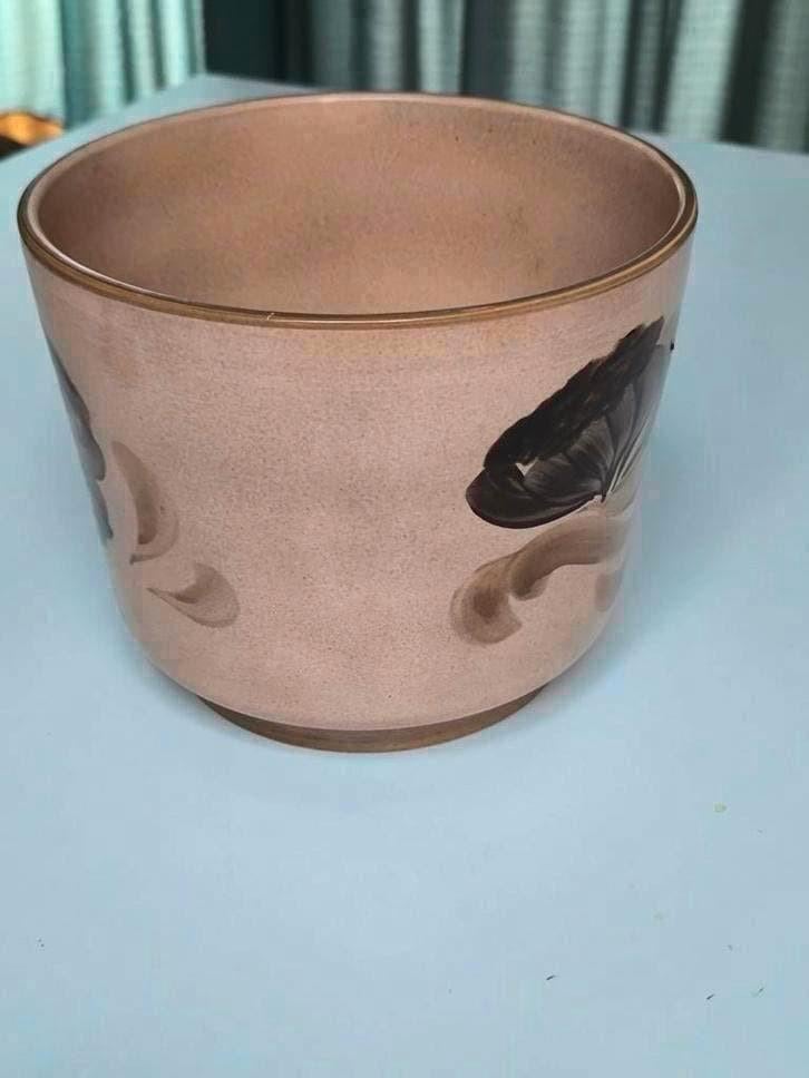 Vintage aardewerken bloempot/cache pot, Tuin en Terras, Ophalen of Verzenden