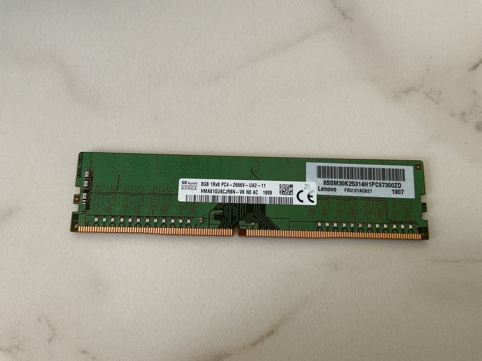 8GB DDR4 ram geheugen SKhynix, Computers en Software, RAM geheugen, Ophalen of Verzenden, Zo goed als nieuw, DDR4