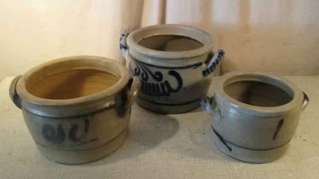 3 beaux vieux pots de fleurs en argile, Jardin & Terrasse, Enlèvement ou Envoi, Comme neuf, Poterie, Intérieur