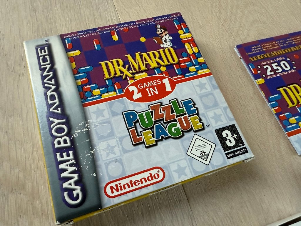 Dr. Mario + Puzzle league — Gameboy Advance, Compleet, Games en Spelcomputers, Ophalen of Verzenden, Zo goed als nieuw, Puzzel en Educatief