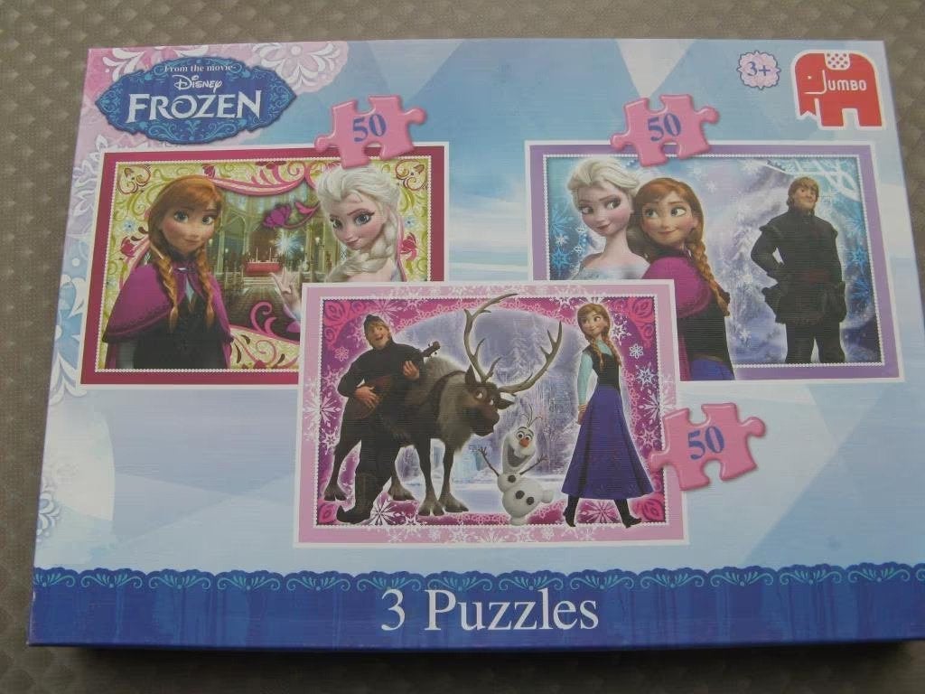 Disney Frozen 3 puzzels 50 stukken, Enlèvement, Comme neuf