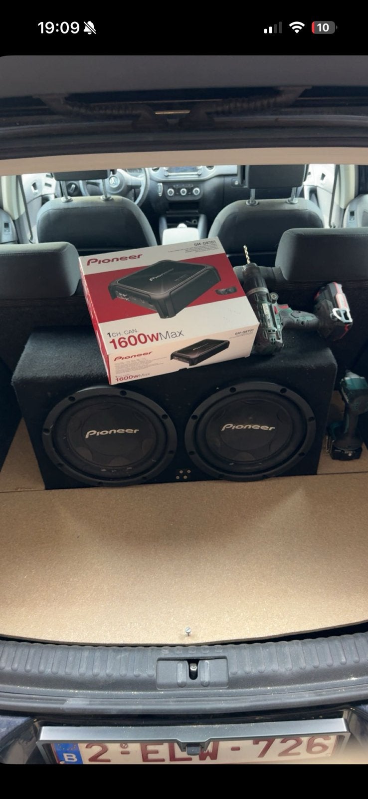 Pioneer subwoofer met 1600w versterker, Autos : Divers, Enlèvement, Utilisé