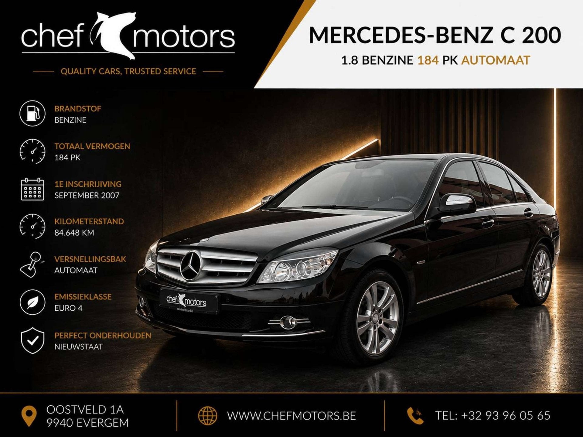 Mercedes-Benz C 200 Komp | Avantgarde | Benzine | Automaat |, Auto's, Mercedes-Benz, Automaat, 4 deurs, Gebruikt, 4 cilinders