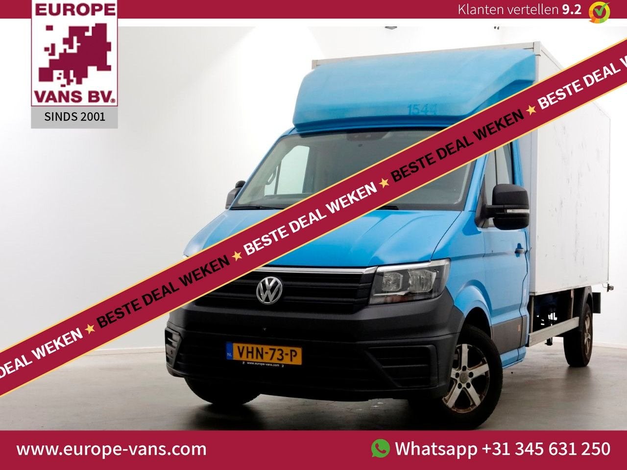 Volkswagen Crafter 35 2.0 TDI E6 Bakwagen met achterdeuren 2, Auto's, Bestelwagens en Lichte vracht, ABS, Blauw, Bedrijf, 277 g/km