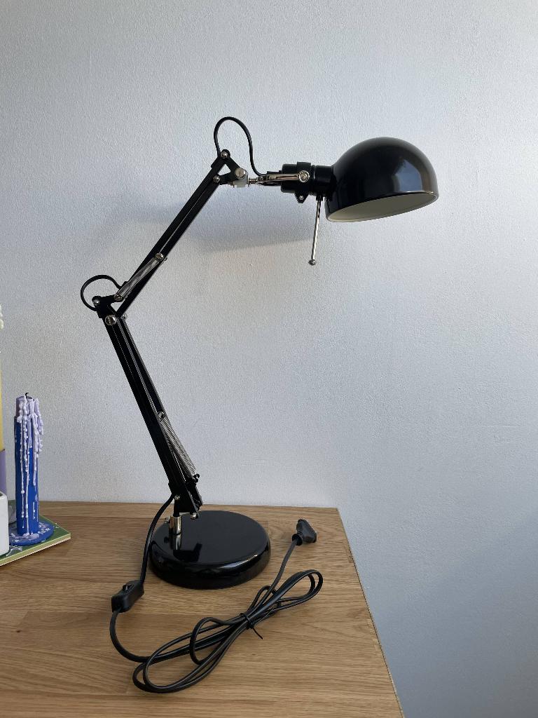 Ikea Forsa bureaulamp zwart - NIEUW!, E14 (klein), Nieuw, Bureaulamp, Ophalen