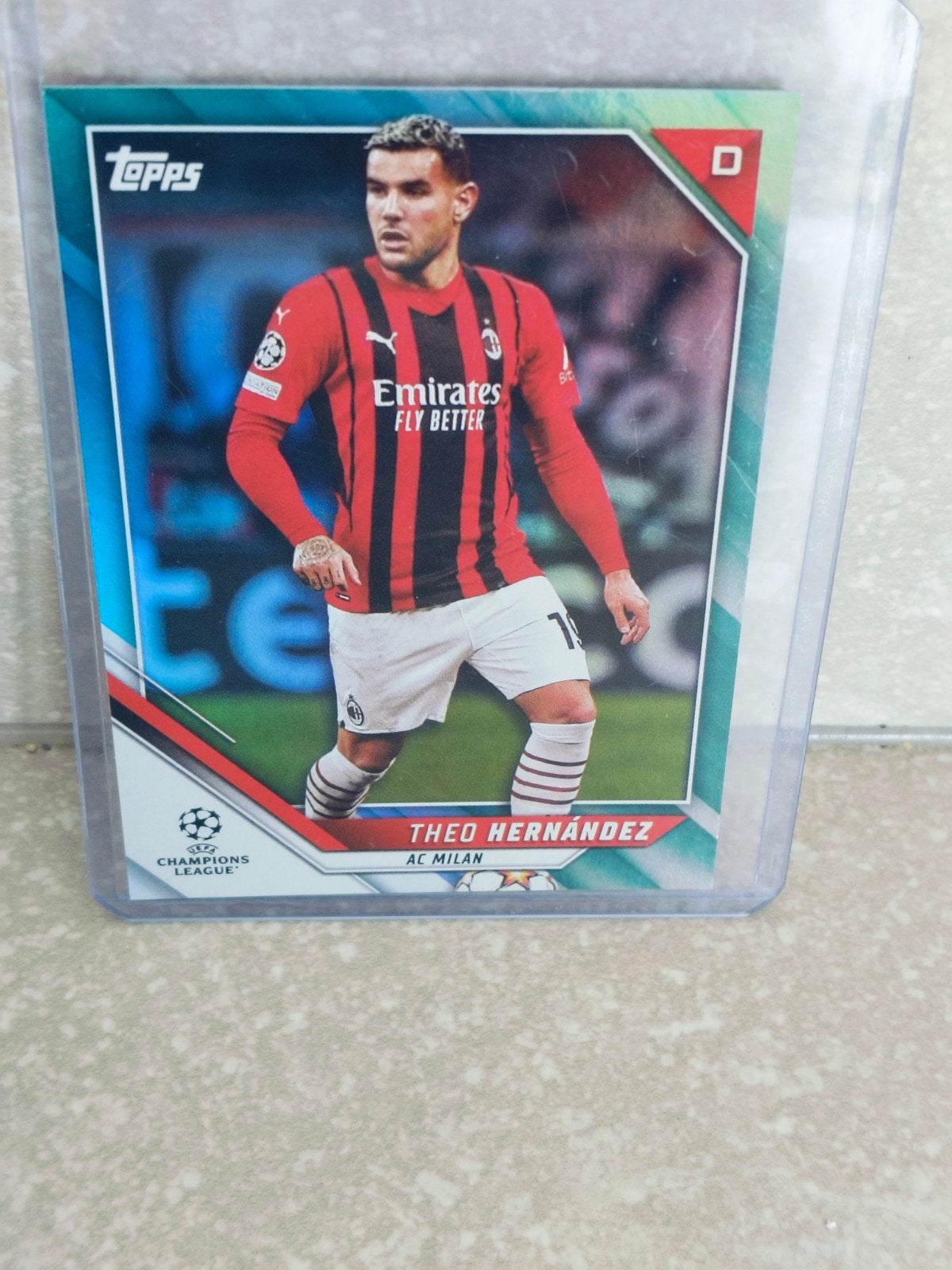 Topps Champions League Theo Hernandez AC Milan genummerd, Ophalen of Verzenden