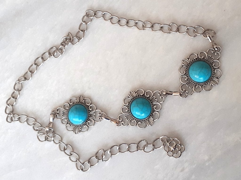 riem vintage bohemian met turkoois, Vêtements | Femmes, Ceintures, Enlèvement ou Envoi, Autres couleurs, Comme neuf, Ceinture taille