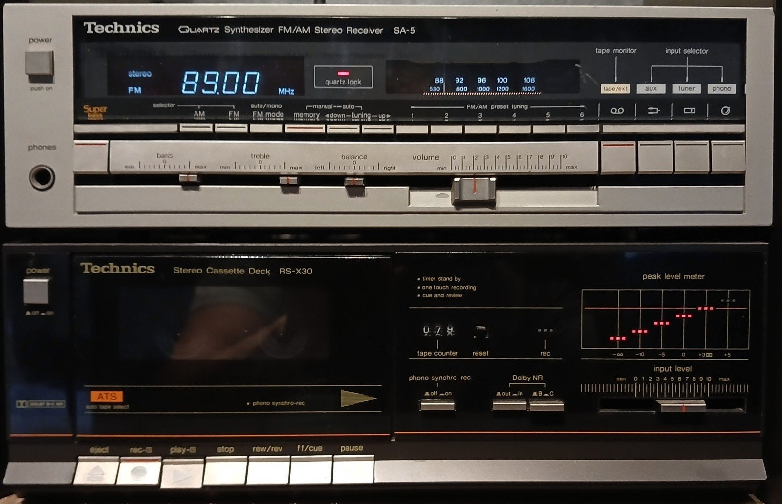 Technics Vintage Audio Set (SA-5 + RS-X30)+Matching SB-CA106, TV, Hi-fi & Vidéo, Chaîne Hi-fi, Enlèvement