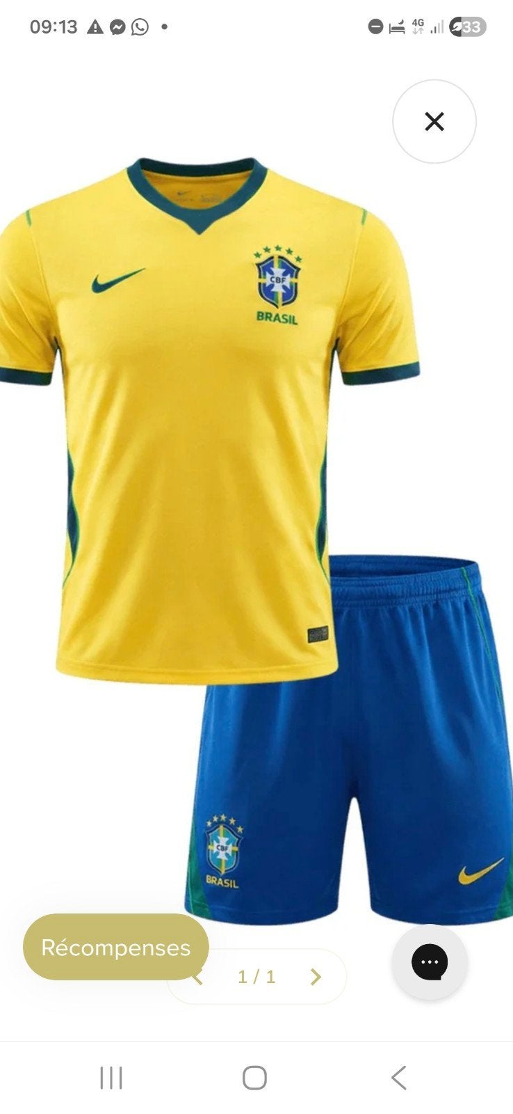 Maillot bresil coupe du monde 2026...taille 14 ans., Enlèvement ou Envoi, Maillot