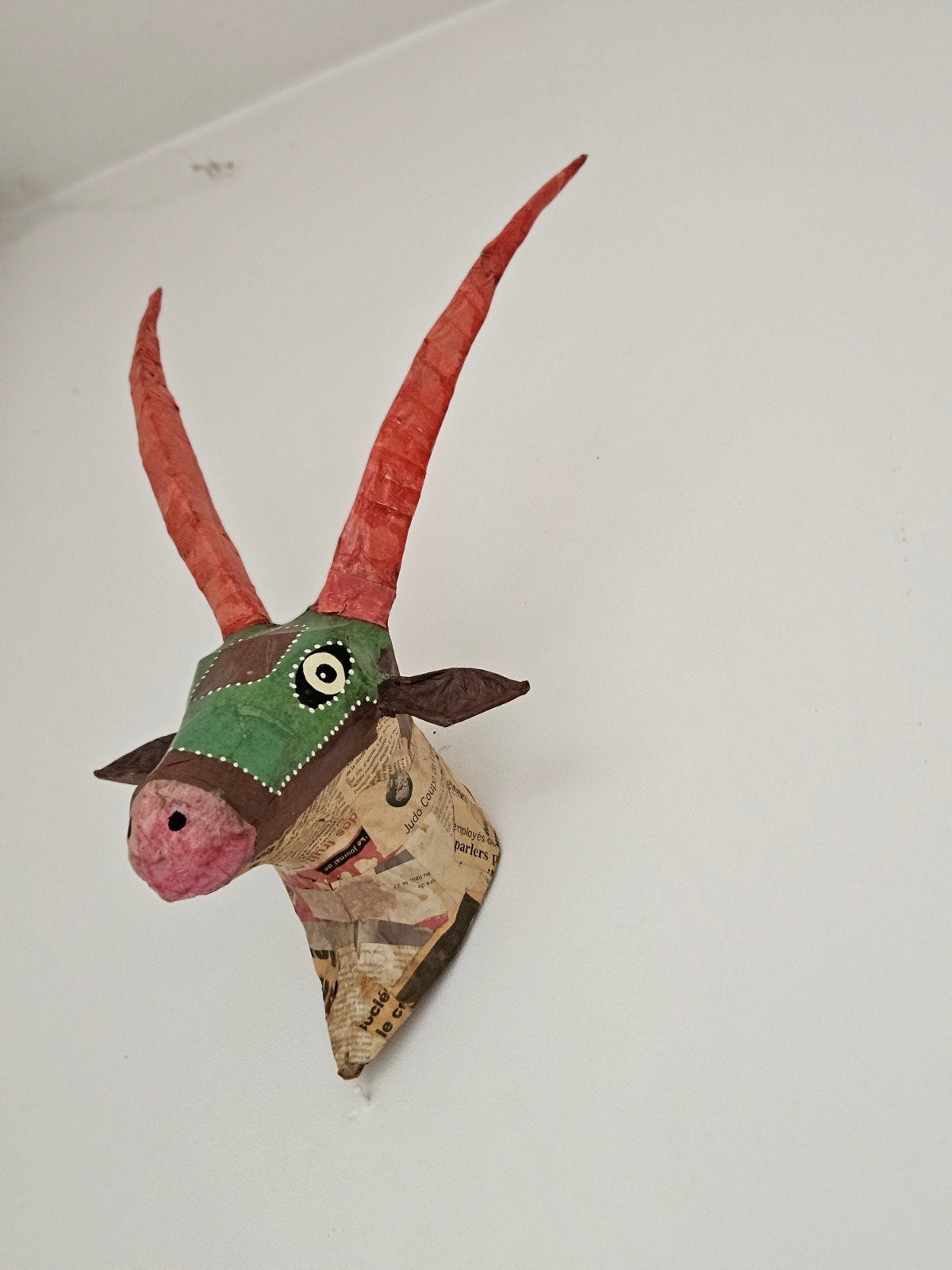 Gazelle van papier-maché, Ophalen, Gebruikt, 30 cm, Decoratieobject