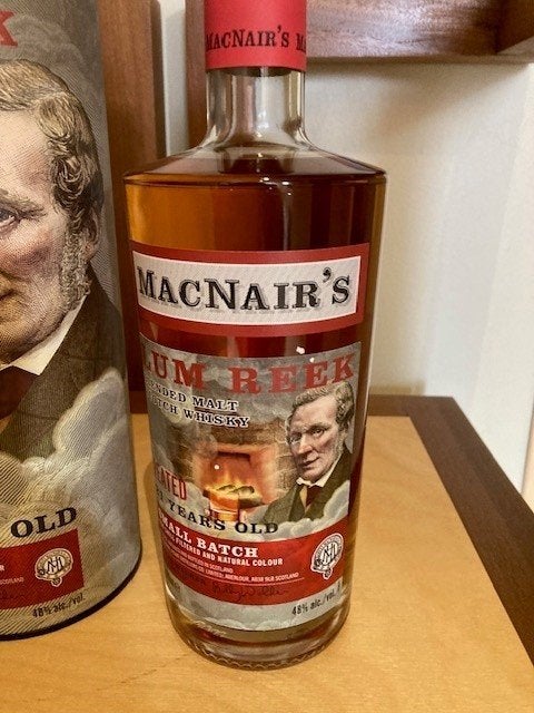 Whisky Macnair's LUM REEK 21 ans, Collections, Enlèvement ou Envoi, Comme neuf, Autres types, Pleine