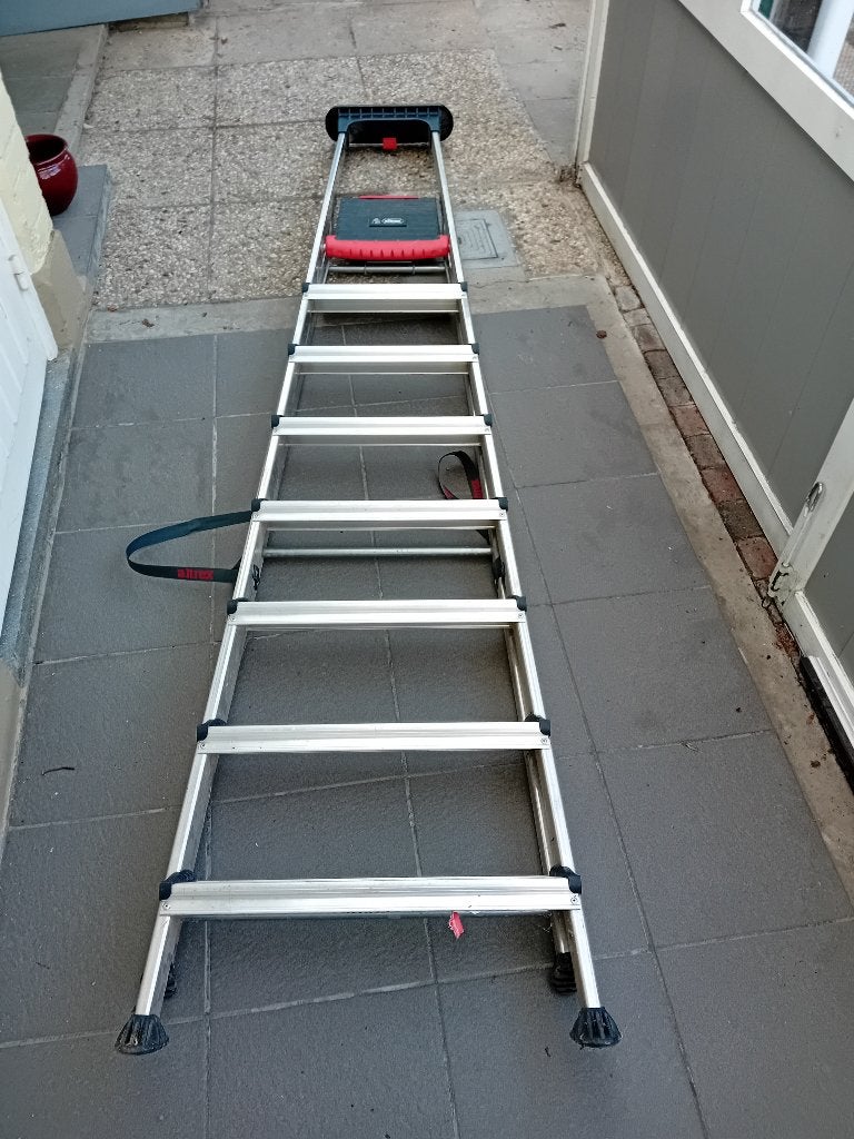 Ladder in aluminium, Doe-het-zelf en Bouw, Ophalen, Zo goed als nieuw, Ladder, Minder dan 2 meter