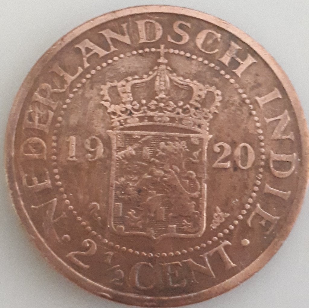 NEDERLANDS INDIË : 2 1/2 CENT 1920 KM 316, Postzegels en Munten, Ophalen of Verzenden, Zuidoost-Azië, Losse munt
