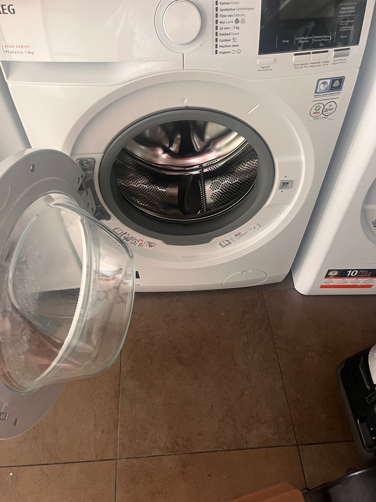 AEG wasmachine 8 kg + Whirlpool warmtepompdroger 8 kg – 2023, Electroménager, Enlèvement, Comme neuf
