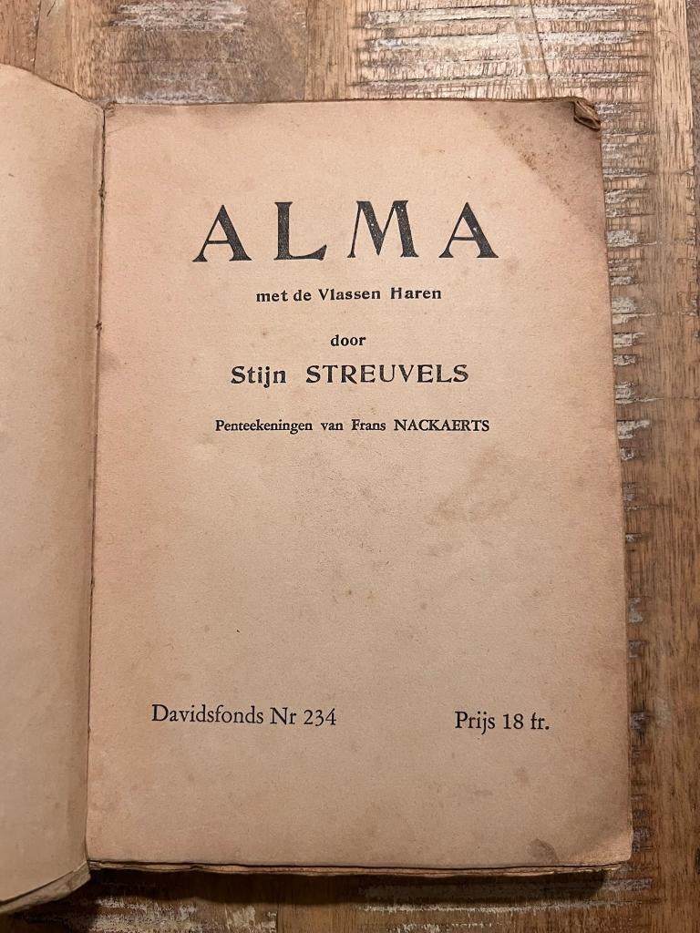 Alma - Stijn Streuvels, Gelezen, België, Stijn Streuvels, Ophalen of Verzenden