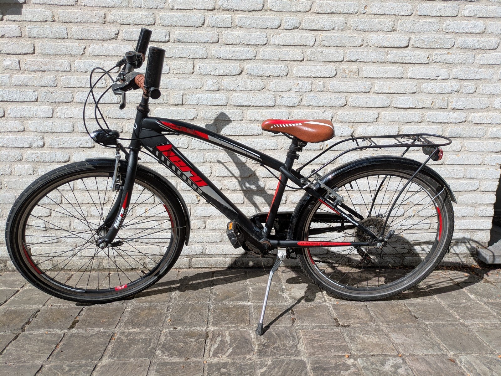 Jongensfiets 24 inch, Ophalen, Velgrem, Handrem, Gebruikt