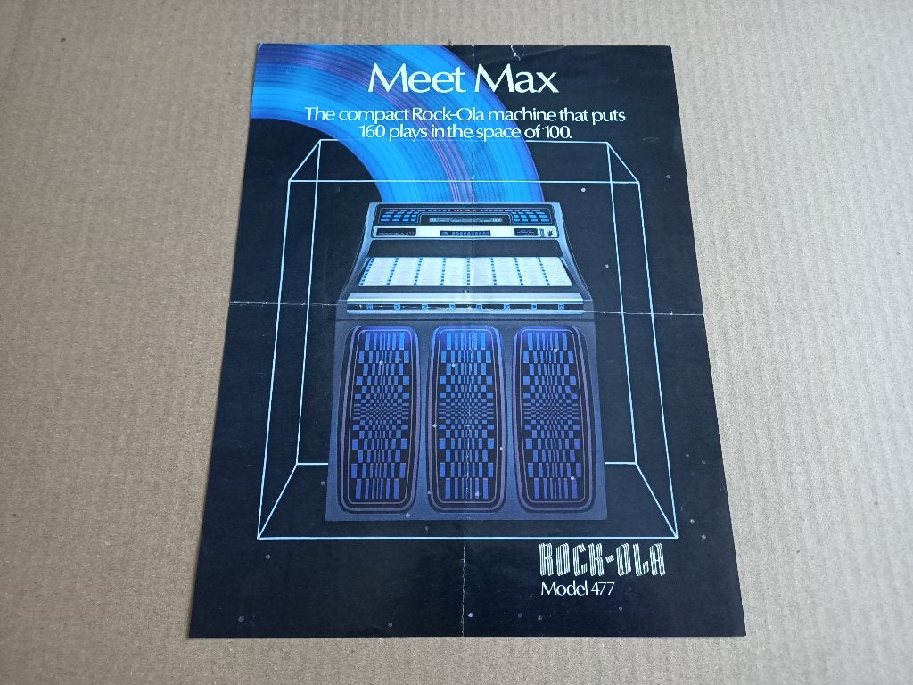 Flyer: Rock-ola 477 Max (1979) jukebox, Verzamelen, Verzenden