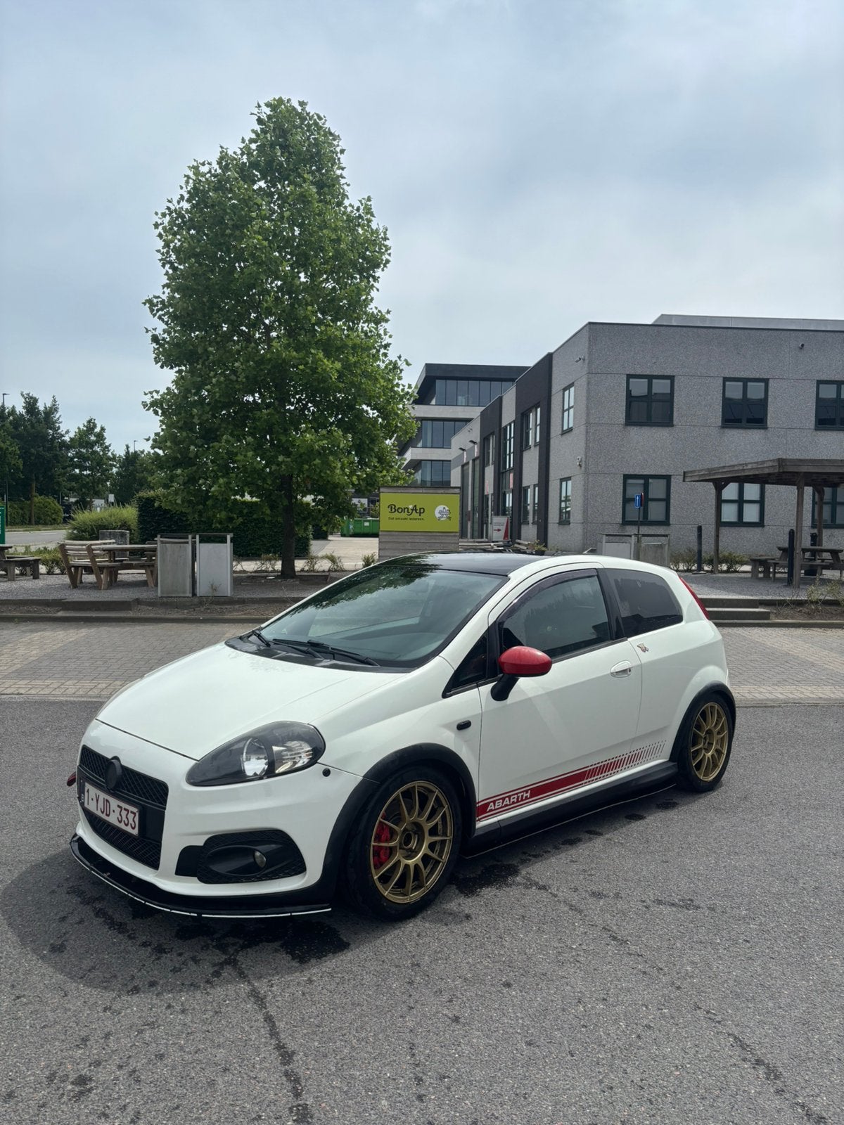 Fiat Grande Punto Abarth 2008, Auto's, 4 zetels, Wit, Handgeschakeld, 1400 cc