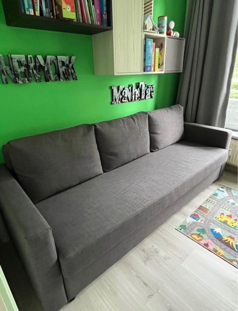 Canapé-lit - très bon état, Gris, Queen size, Comme neuf, Enlèvement