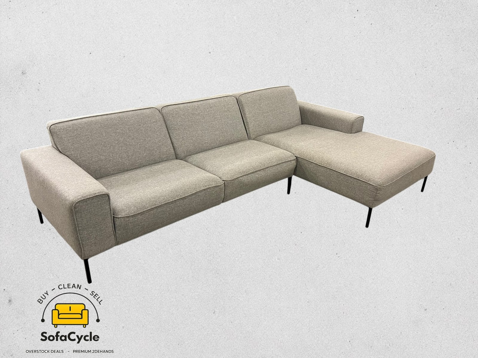 Fauteuil d'angle gris Sits - SofaCycle, Enlèvement ou Envoi, SofaCycle, Info@sofacycle.be