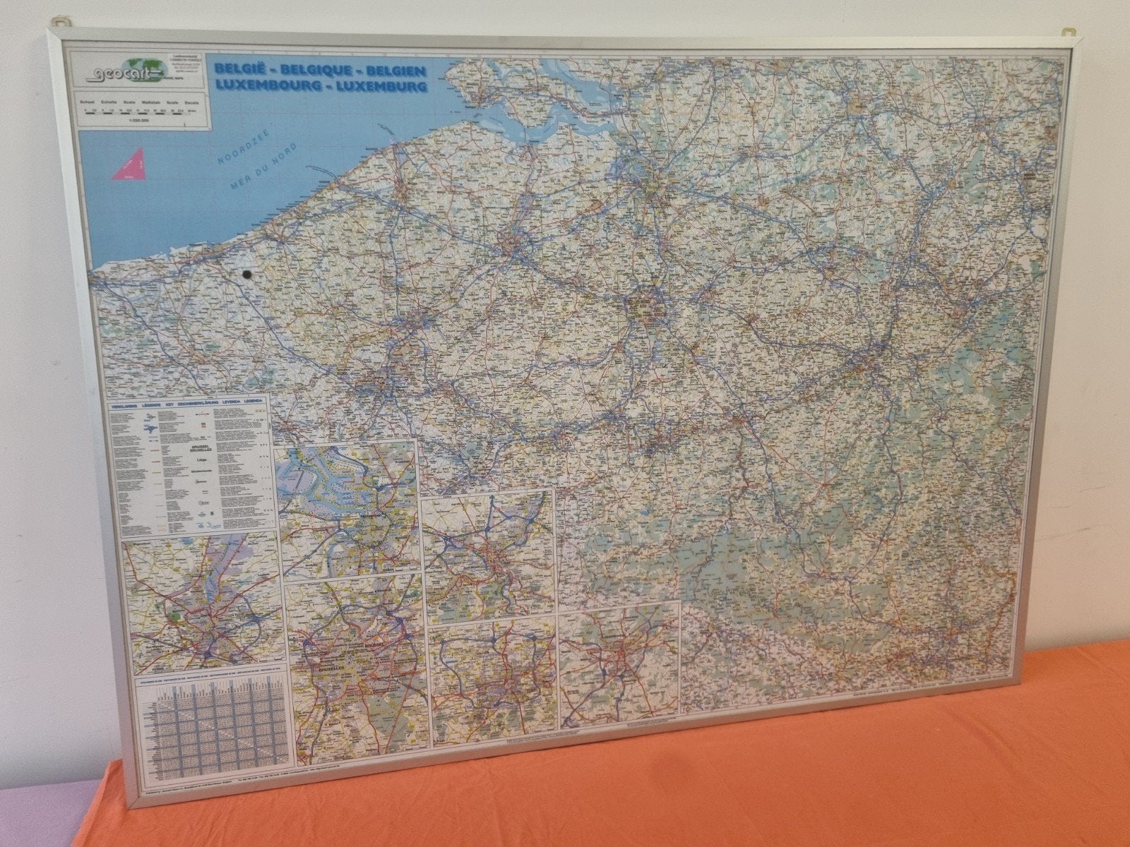 Magneetbord wegenkaart België, Boeken, Atlassen en Landkaarten, Ophalen, België
