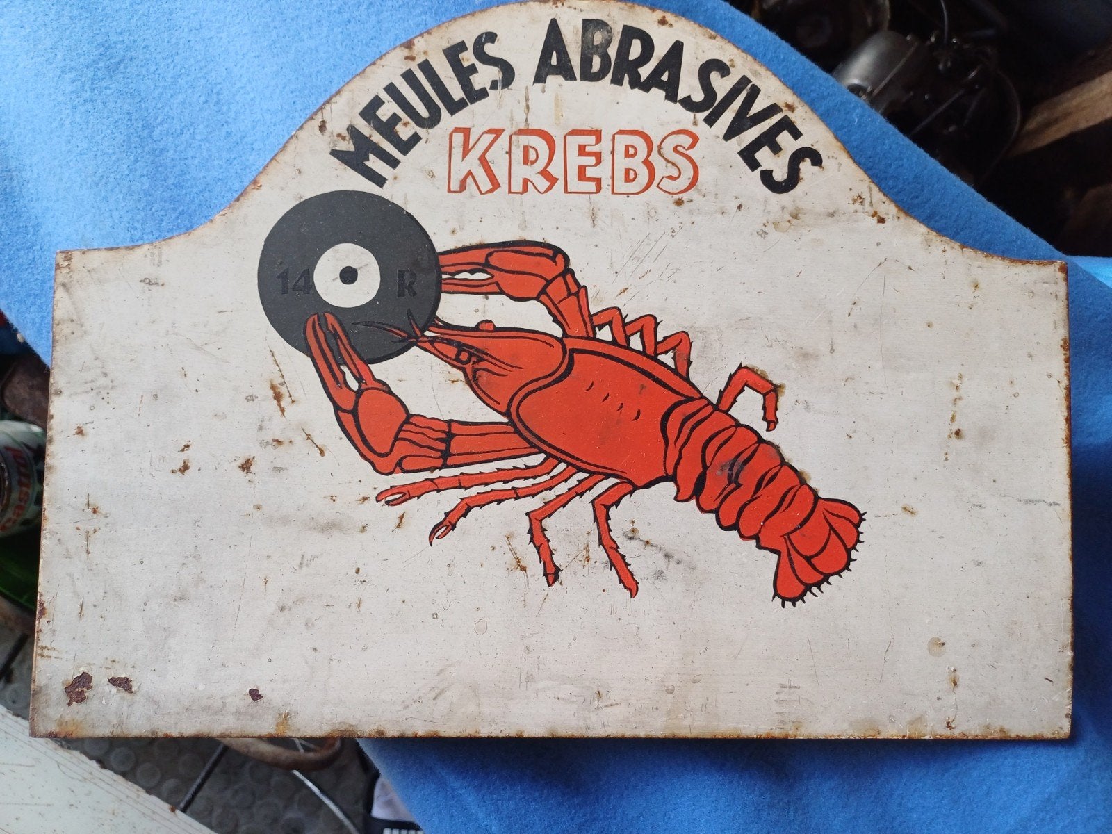 ancienne plaque peinte d'époque krebs, Enlèvement