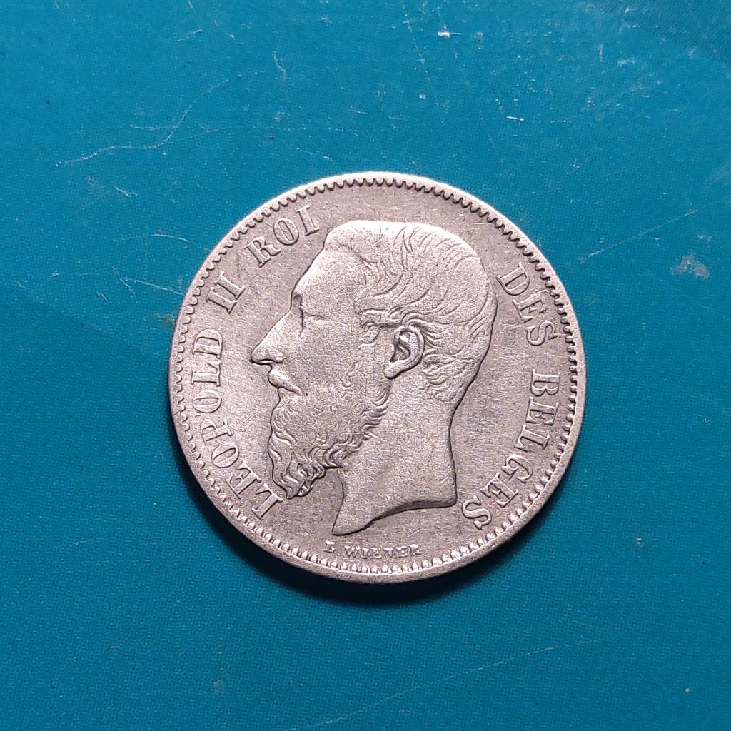 België 50 cent zilver Leopold II 1898 FR, Timbres & Monnaies, Enlèvement ou Envoi, Monnaie en vrac, Argent, Argent
