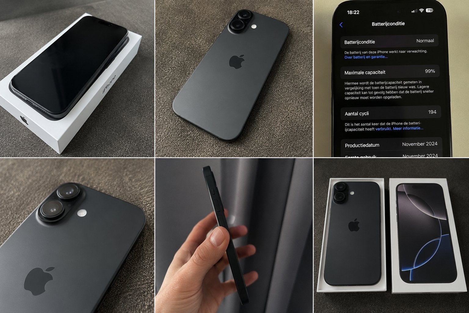 IPHONE 16 128gb Zwarte kleur, Télécoms, Enlèvement ou Envoi