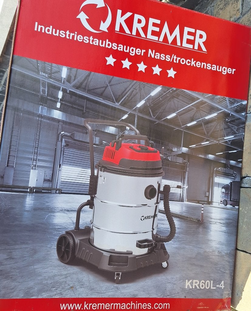 Kremer nat en droog industroele stofzuiger KR60L-4, Elektronische apparatuur, Stofzuigers, Ophalen, Overige merken, Nieuw, Industriële stofzuiger