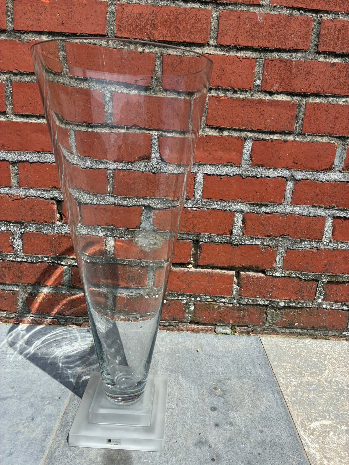Hoge vaas, Huis en Inrichting, Woonaccessoires | Vazen, Handgemaakt, 58 cm, Ophalen of Verzenden, Glas
