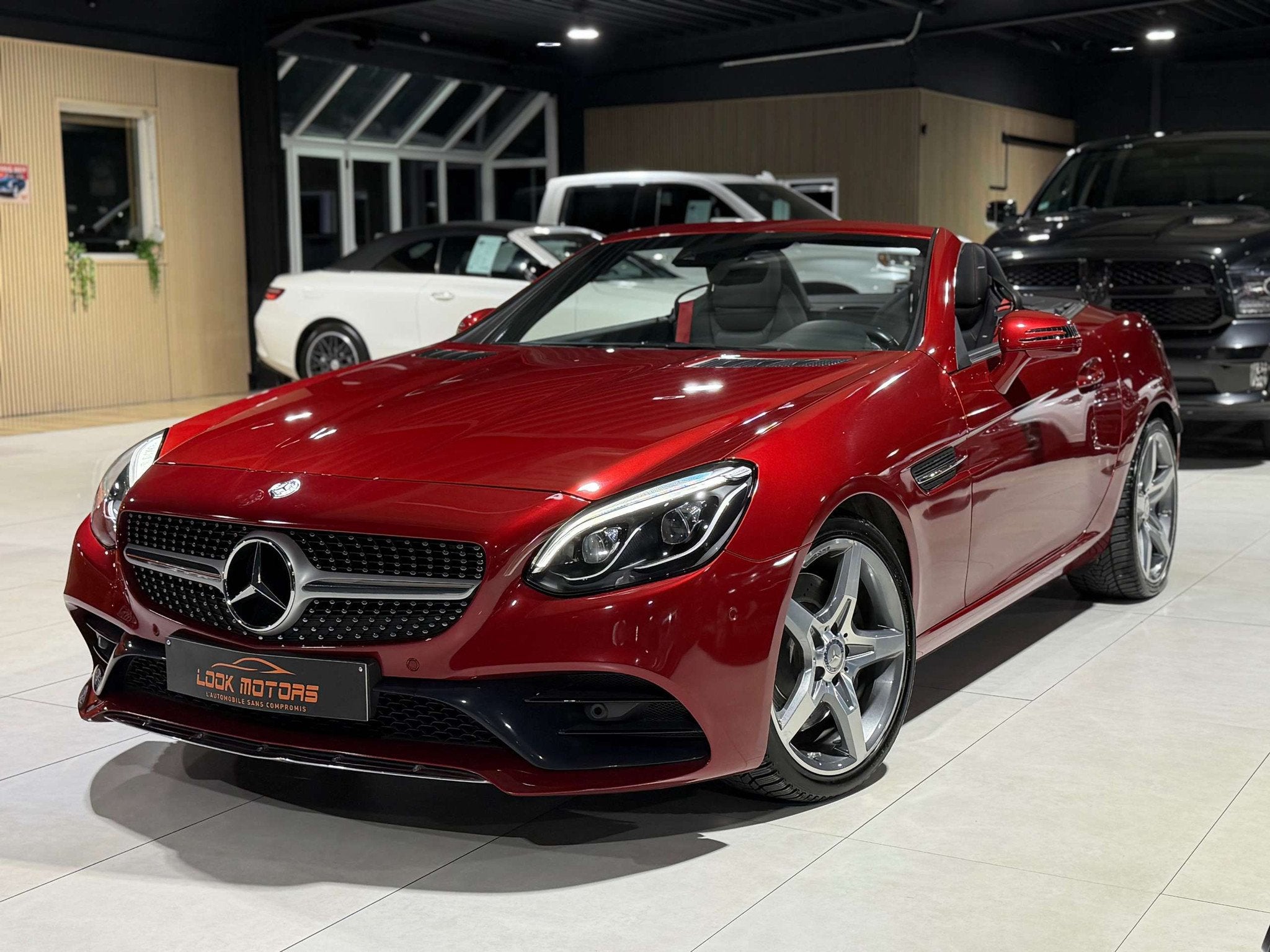 Mercedes-Benz SLC 180 PACK AMG AUTOMATIQUE 9G-TRONIC CUIR NA, Achat, Euro 6, Noir, 2 portes