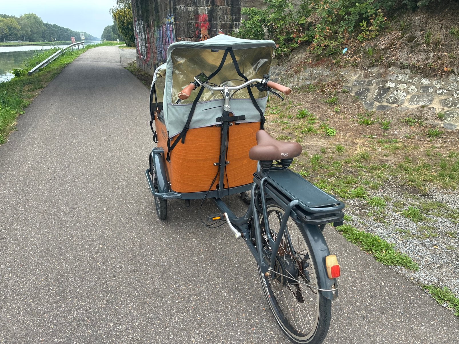 Elektrische Babboe curve bakfiets kan gebracht worden, Fietsen en Brommers, Ophalen of Verzenden, Gebruikt, Elektrisch