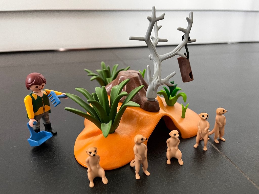Playmobil 4853 stokstaartjes met verzorger, Kinderen en Baby's, Ophalen, Zo goed als nieuw