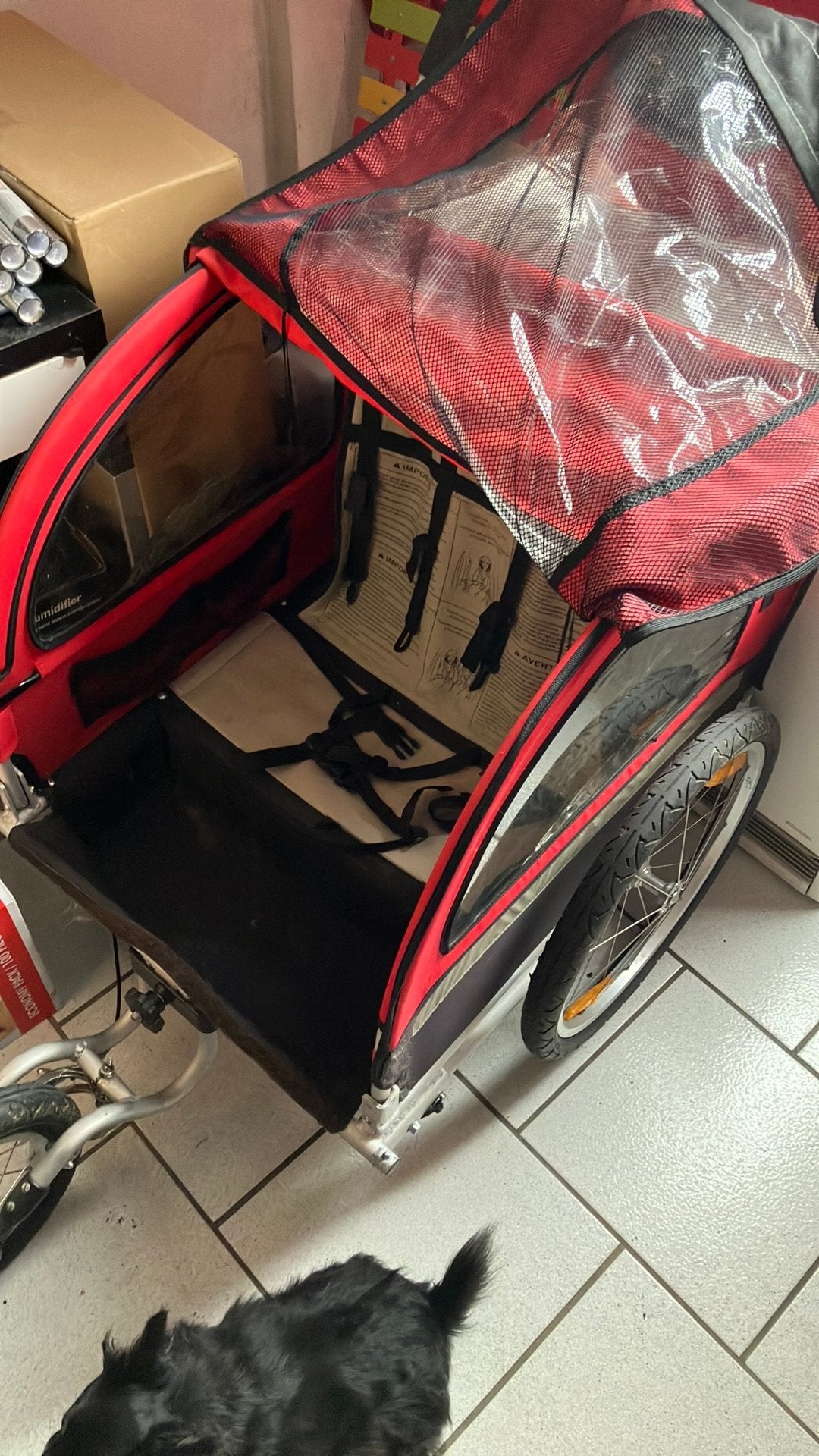 Voiturette maxxus, Vélos & Vélomoteurs, Enlèvement, Utilisé, Remorque pour enfant