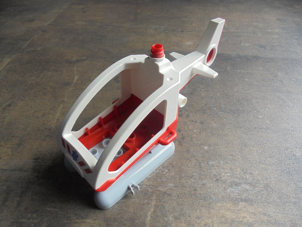 Lego Duplo Helicopter Body Medium & Skids (zie foto's), Enlèvement ou Envoi, Utilisé, Briques en vrac, Duplo