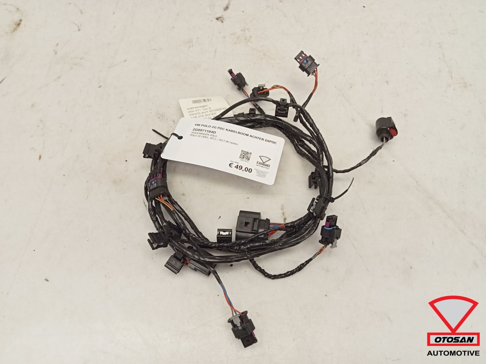 Faisceau de c bles PDC arri re 6xPDC 2G0971104D pour VW Polo, Volkswagen, Volkswagen AG, Vw@volkswagen.de, Utilisé