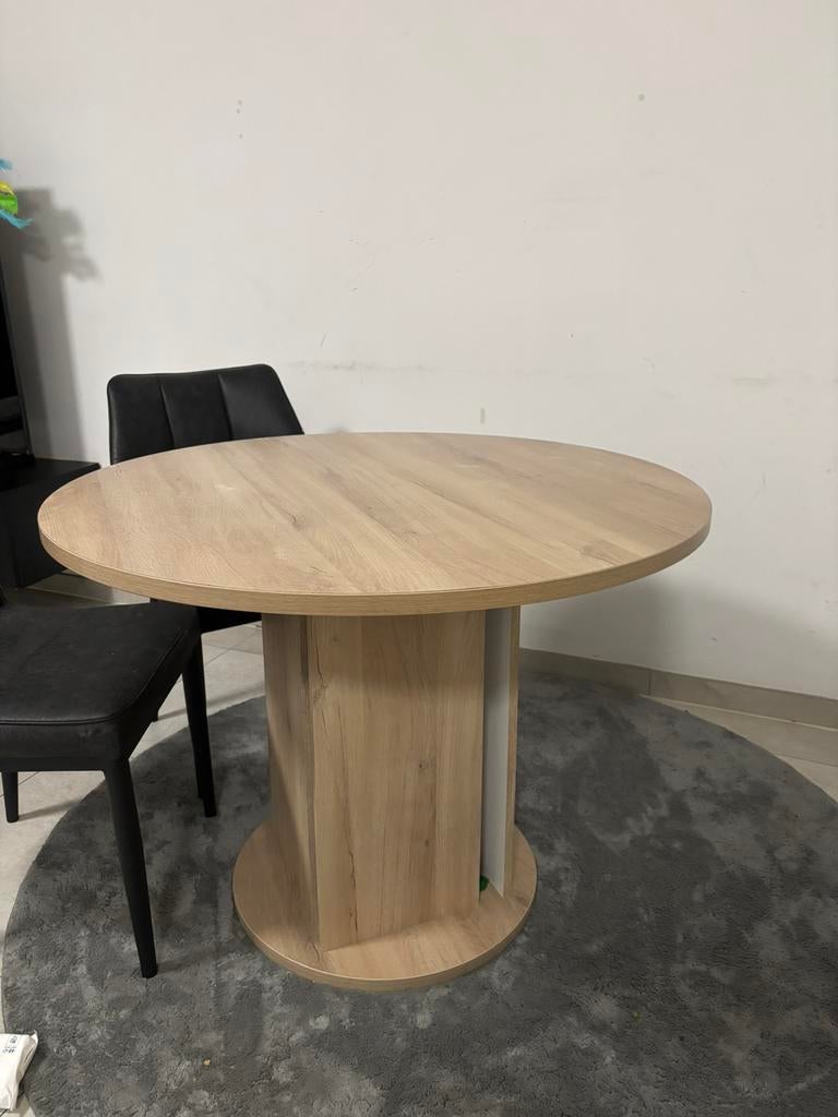 Ronde eettafel te koop met 2/3 eetstoelen, Ophalen, Gebruikt, Rond