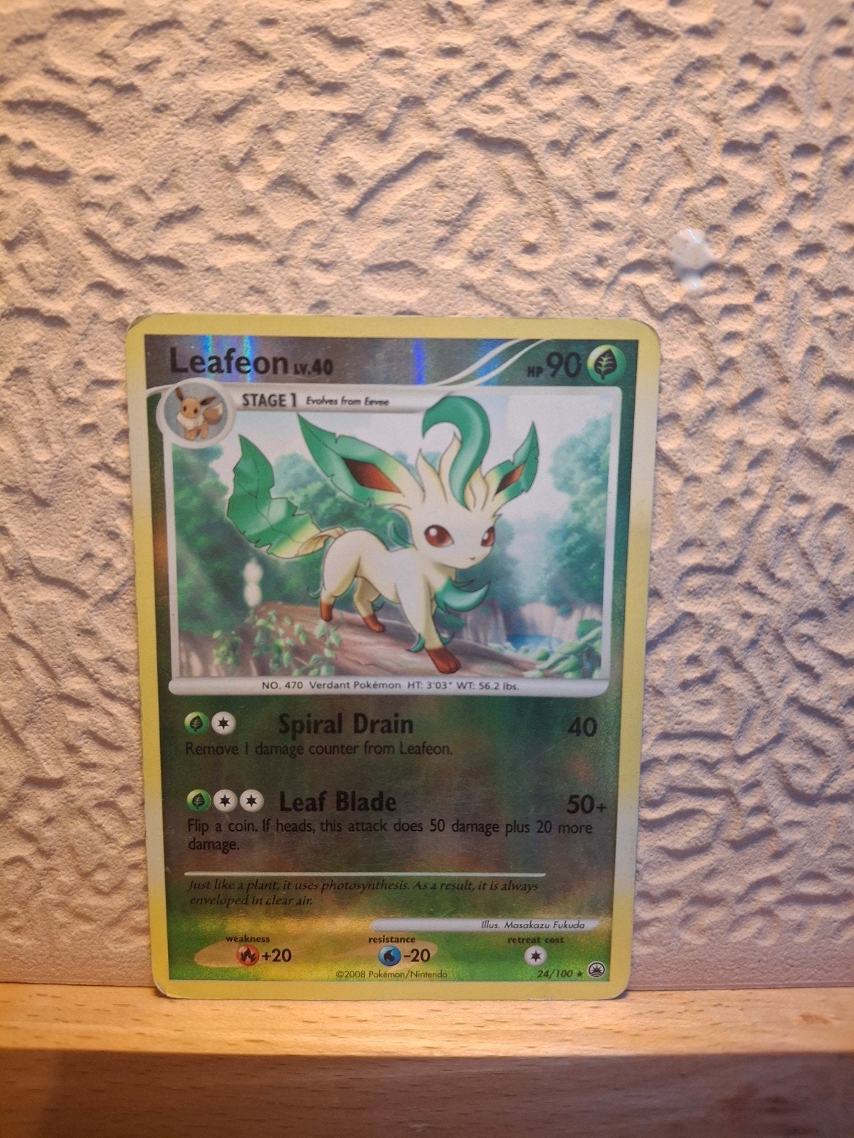 leafeon (reverse holo), Ophalen, Zo goed als nieuw, Losse kaart, Foil